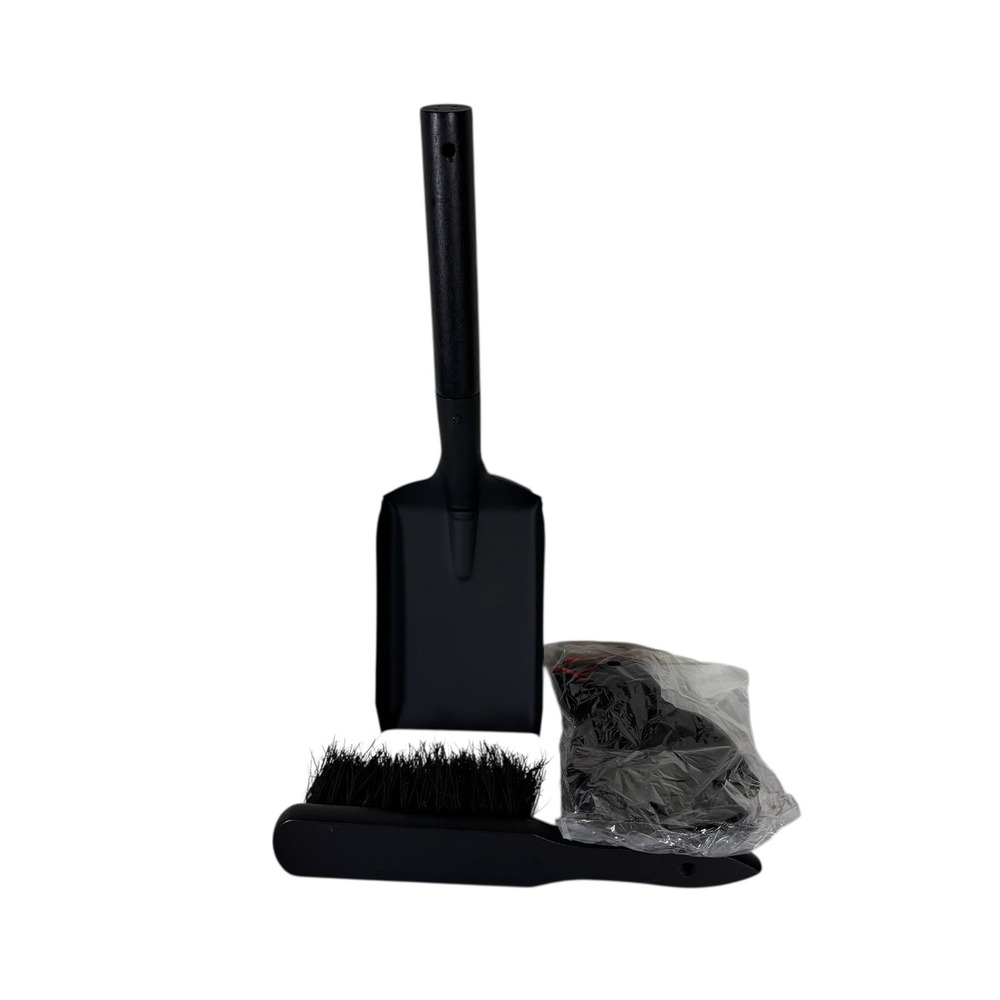Wrought Iron Ash Shovel And Brush Set With‎ Gloves For Fireplace, Wood Stoves